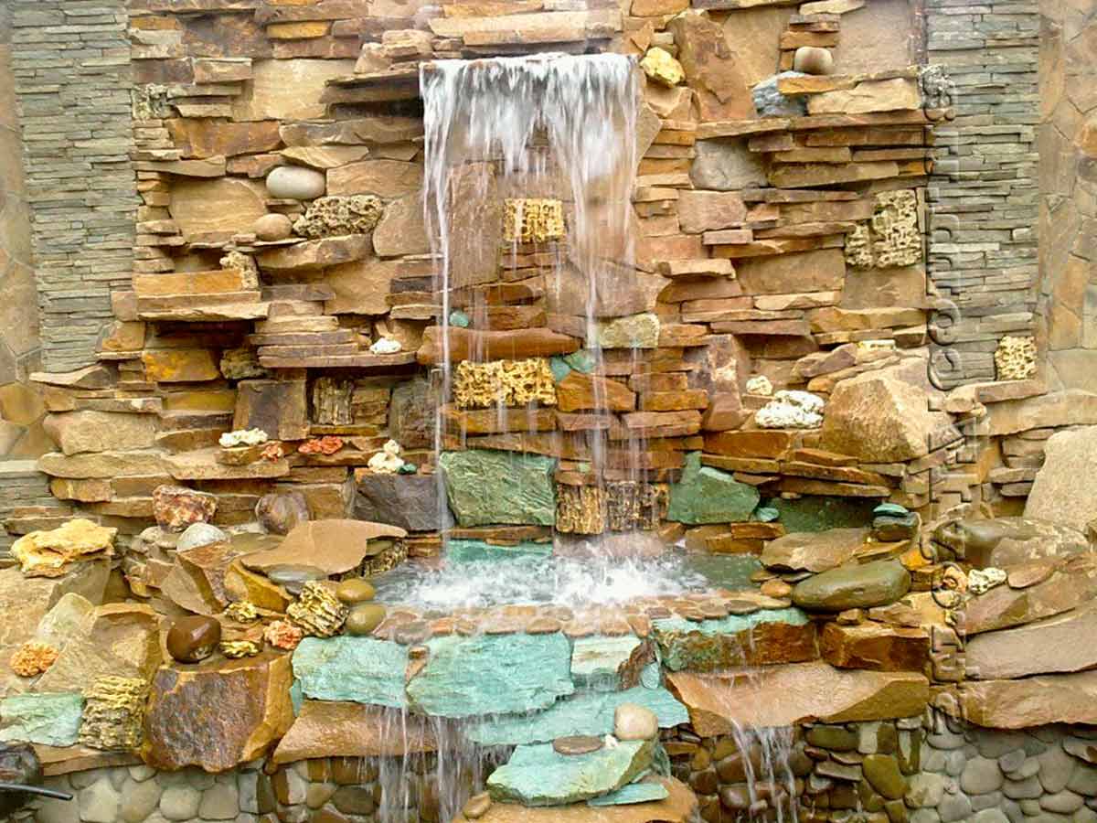 Как сделать водопад из камней на даче