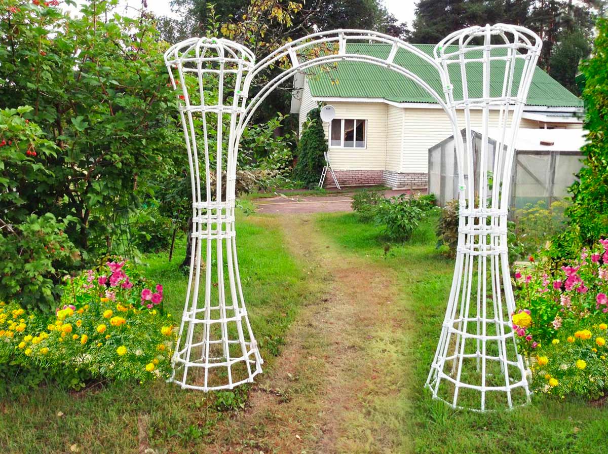 Садовые арки из пластиковых труб